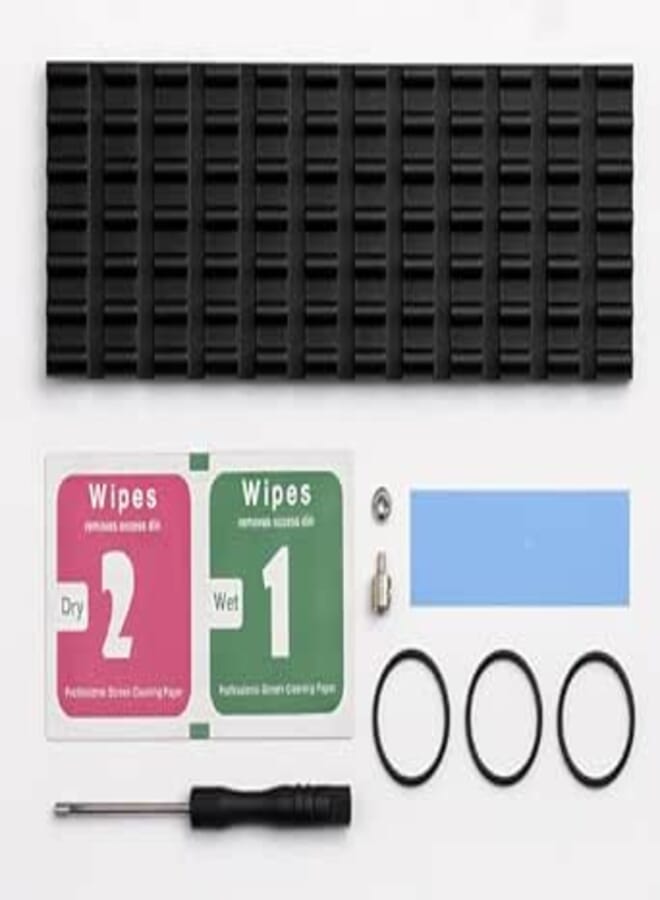 High Performance M.2 NVMe SSD Heatsink - Cracked Design Cooler with Thermal Pads to Enhance the Speed and Life of SSD Storage (70x22x6mm)